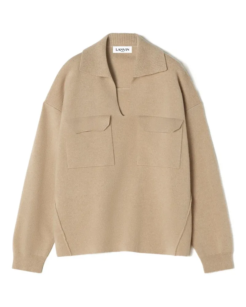 Lanvin Pullover mit aufgesetzter Tasche - Nude Nude