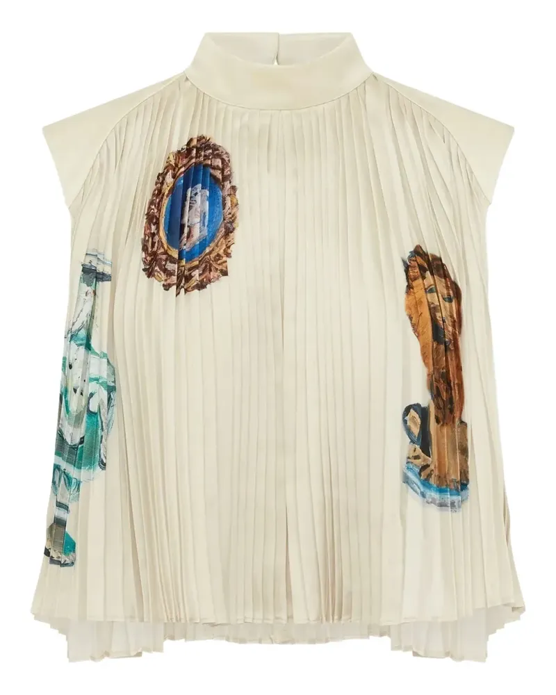 ALEMAIS Orazio pleated top - Nude Nude