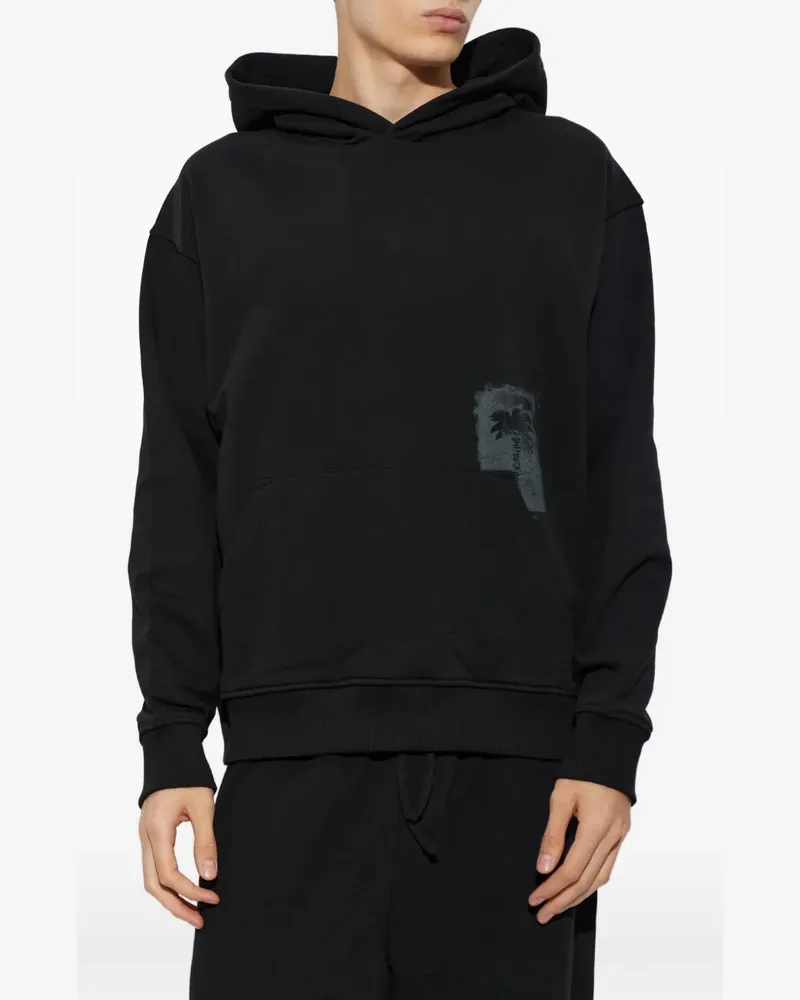 Palm Angels palm-print hoodie - Schwarz Schwarz