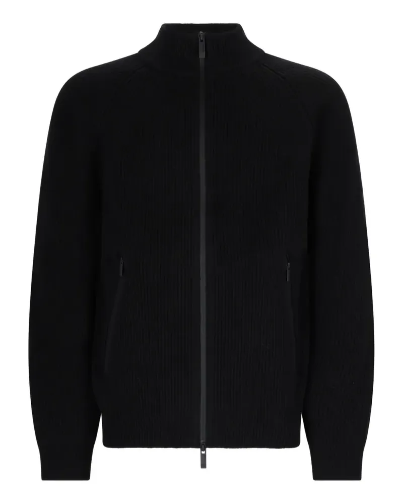 Moncler cashmere blend zip-up cardigan - Schwarz Schwarz