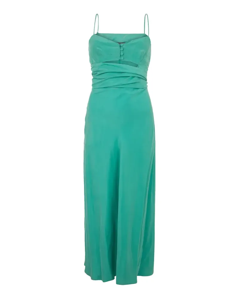 Alberta Ferretti cut-out silk midi dress - Grün Grün