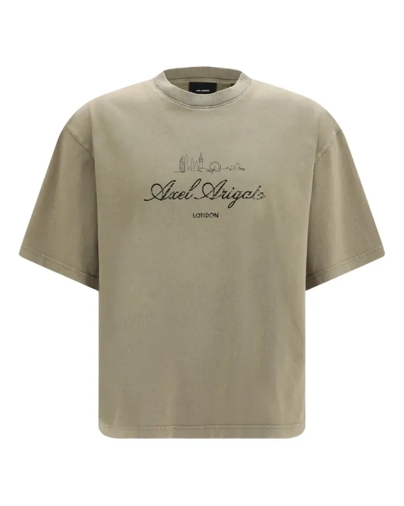 Axel Arigato Ausgeblichenes T-Shirt mit Logo-Print - Nude Nude