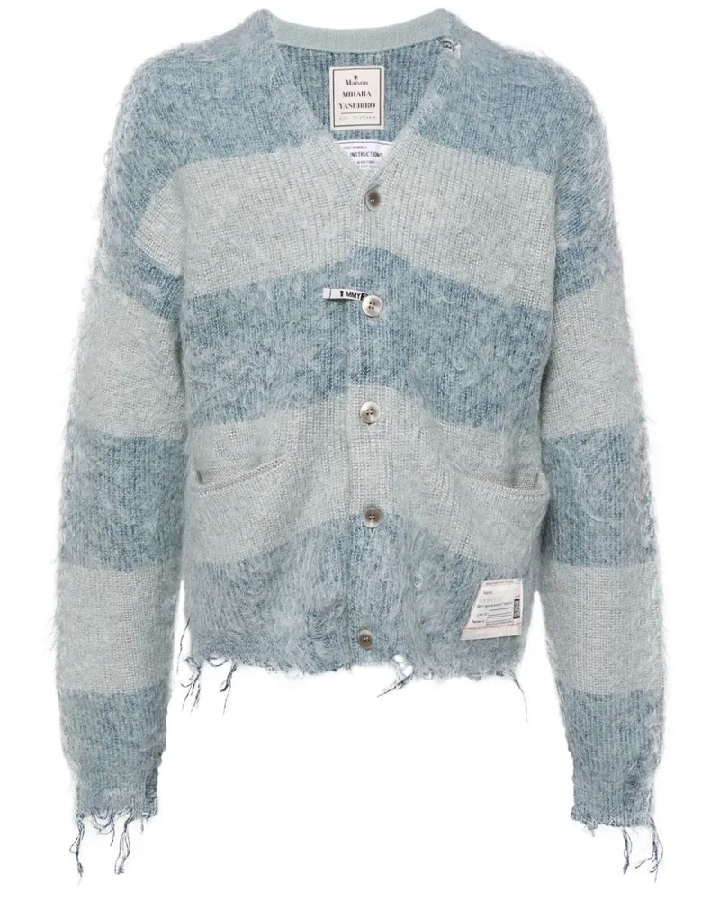 MIHARAYASUHIRO Gestreifter Cardigan - Blau Blau
