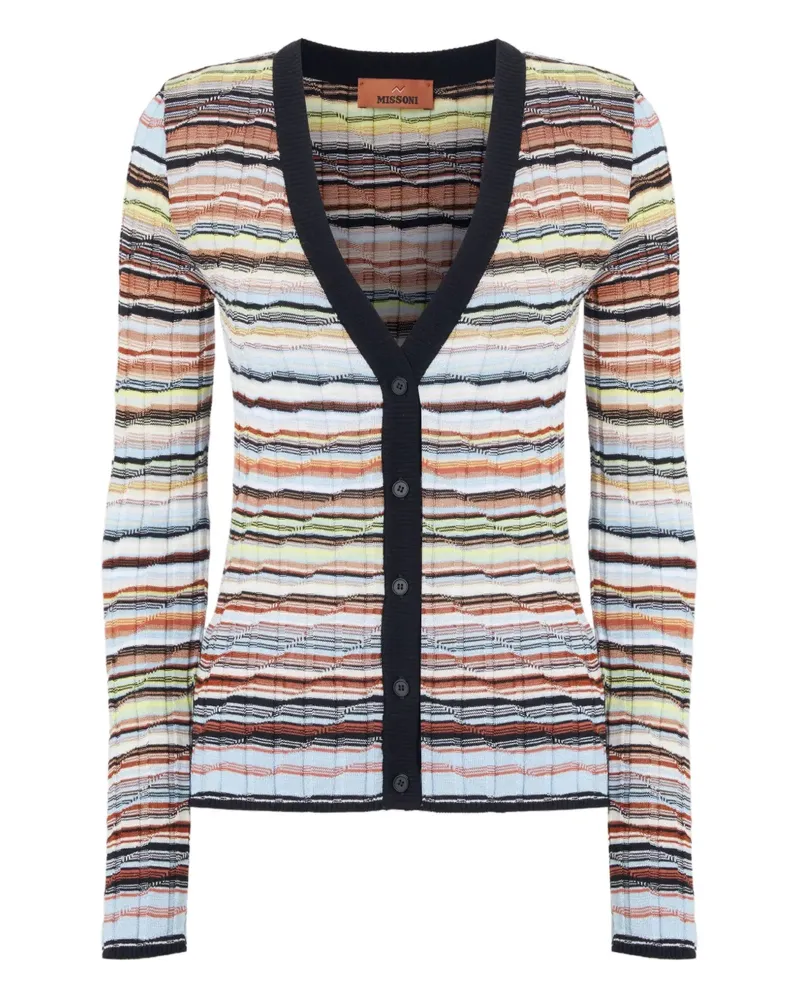 Missoni Gestreifter Cardigan - Blau Blau