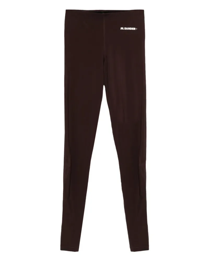 Jil Sander Leggings mit Logo-Applikation - Braun Braun