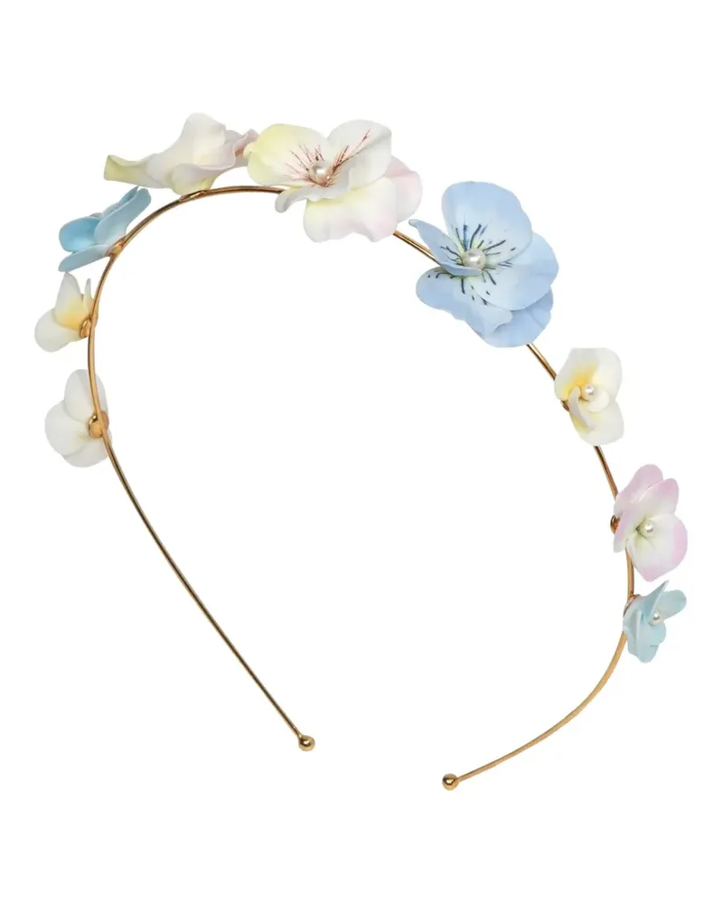 Jennifer Behr Anarosa floral-appliqué headband - Gold Gold
