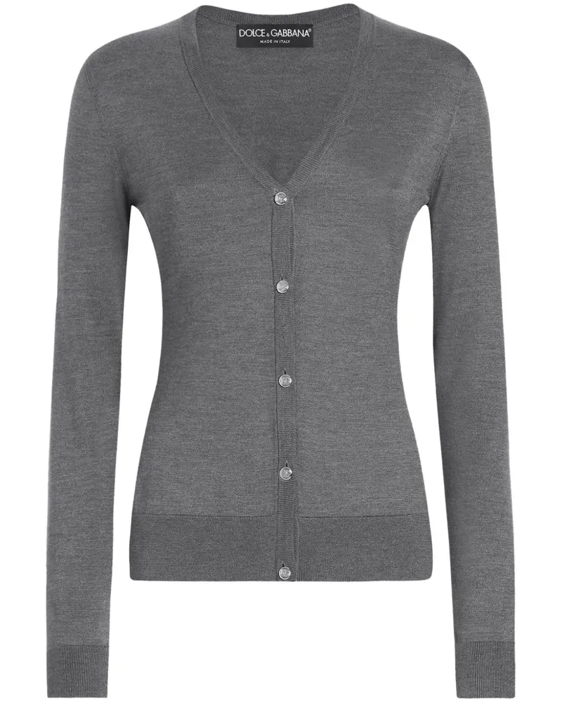 Dolce & Gabbana Cardigan mit V-Ausschnitt - Grau Grau