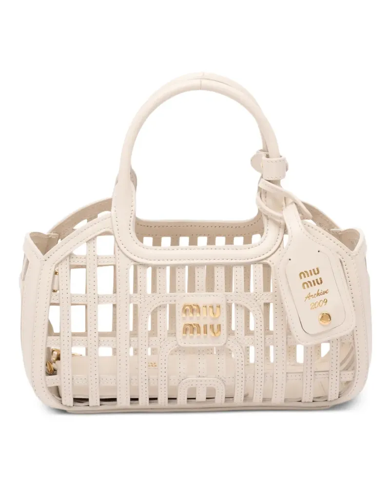 Miu Miu Tote Bag im Cage-Design - Nude Nude