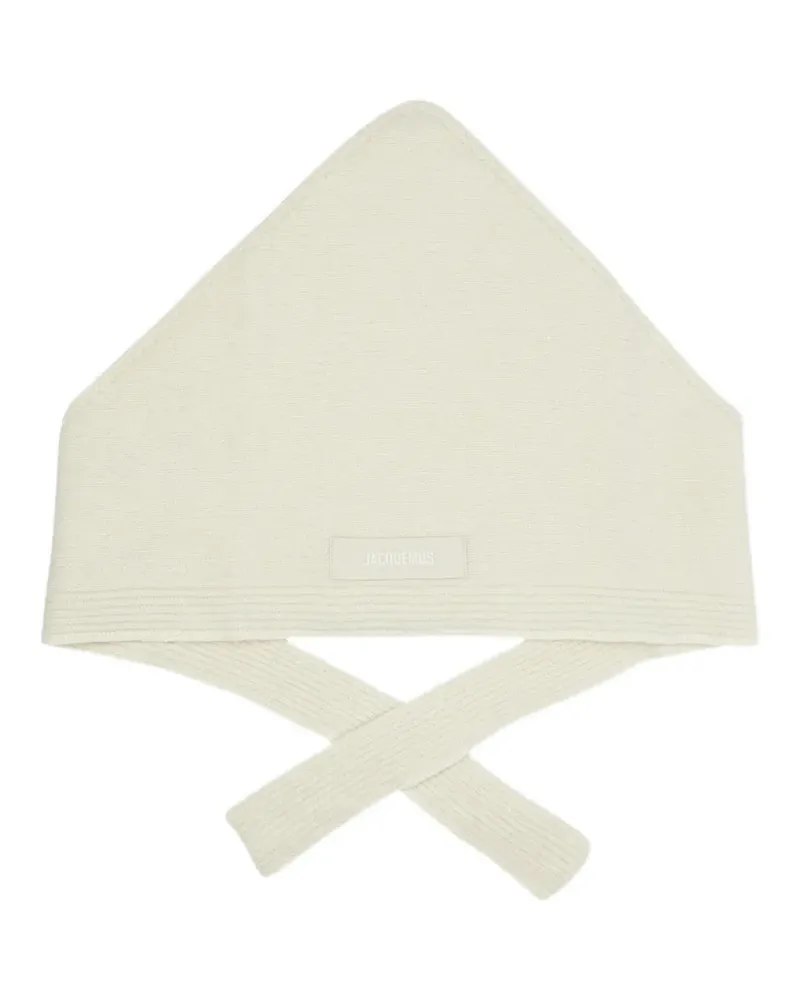 Jacquemus Schal mit Logo-Patch - Nude Nude