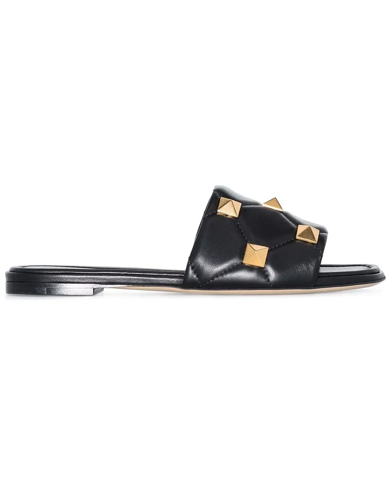 Valentino Garavani Roman Stud Pantoletten - Schwarz Schwarz