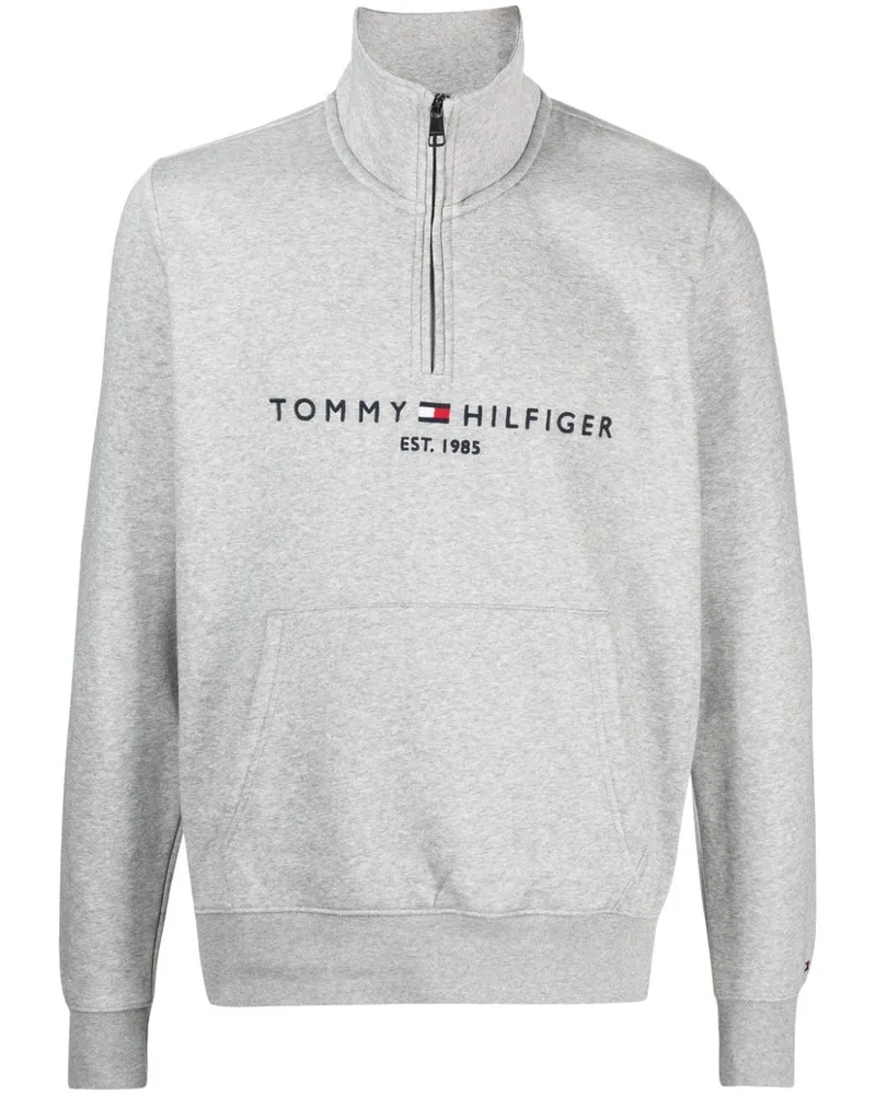 Tommy Hilfiger Sweatshirt mit Reißverschluss Grau