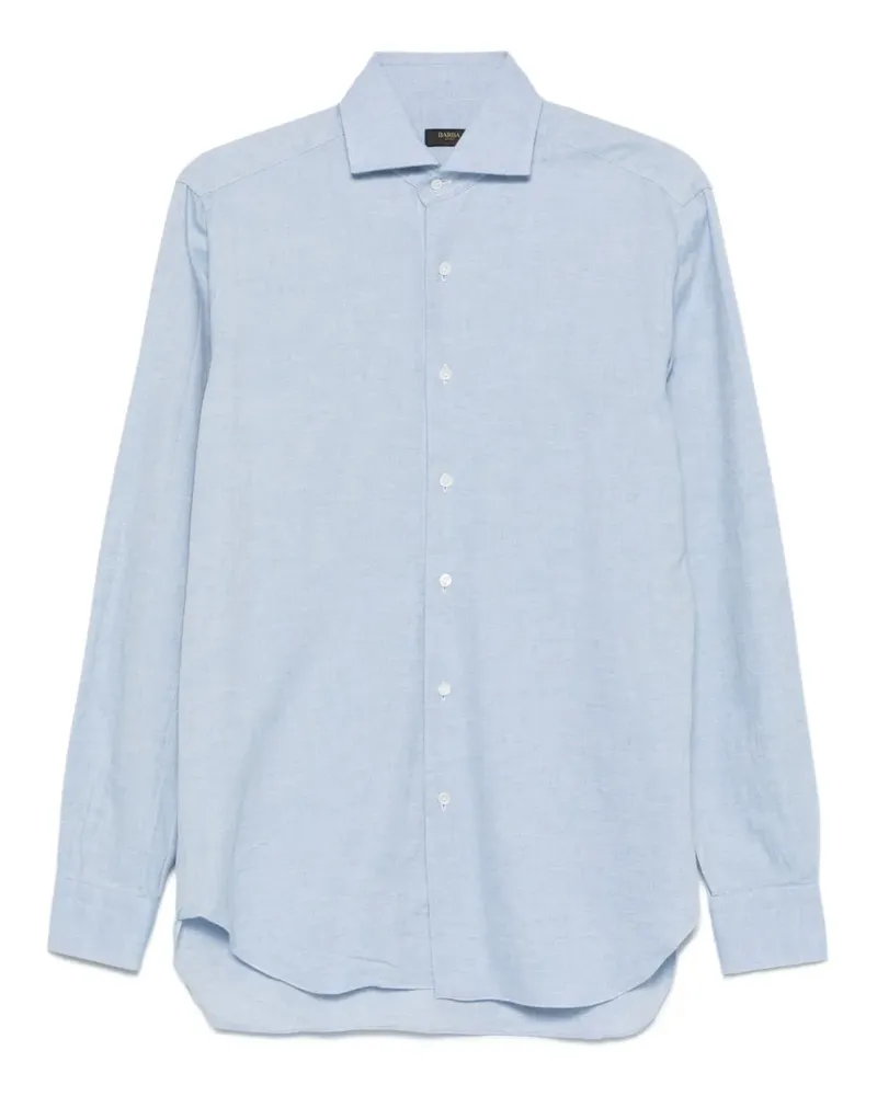 BARBA Langärmeliges Hemd - Blau Blau