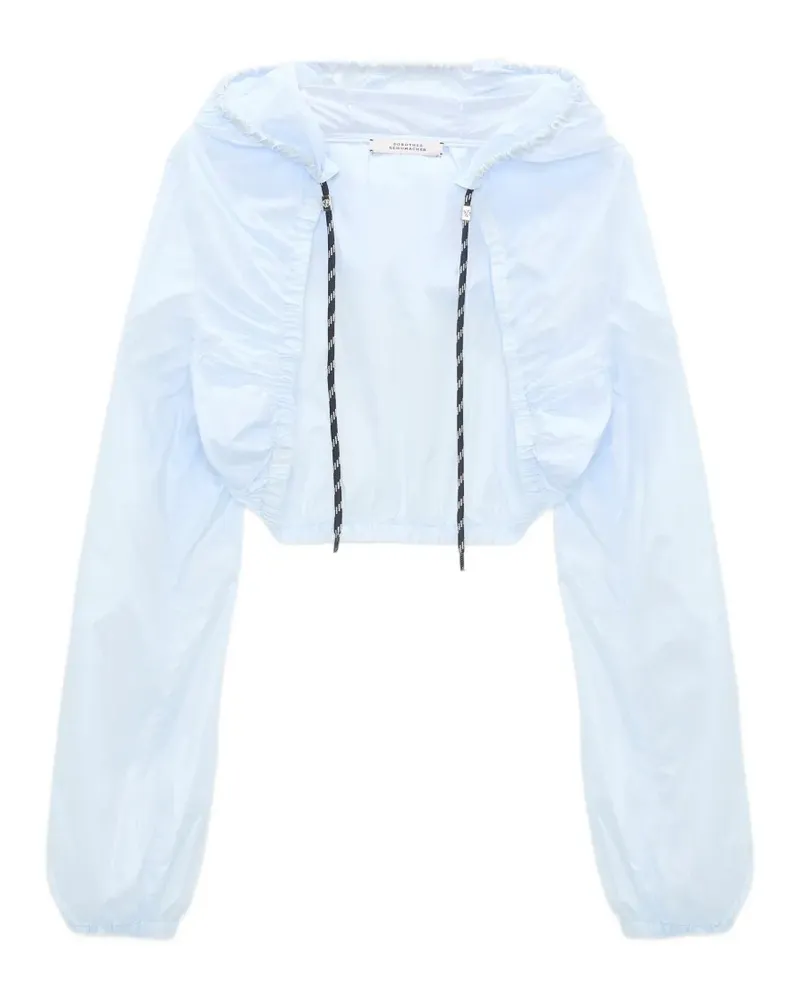 Dorothee Schumacher ruffled hooded shrug - Blau Blau