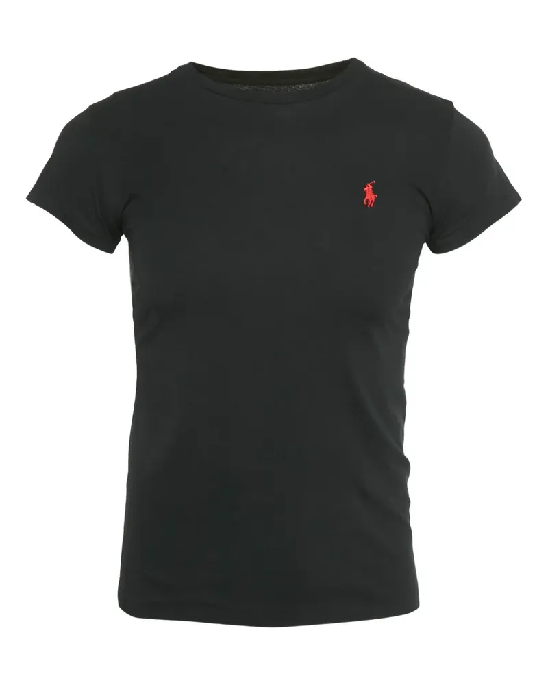 Ralph Lauren embroidered-logo crew-neck T-shirt - Schwarz Schwarz