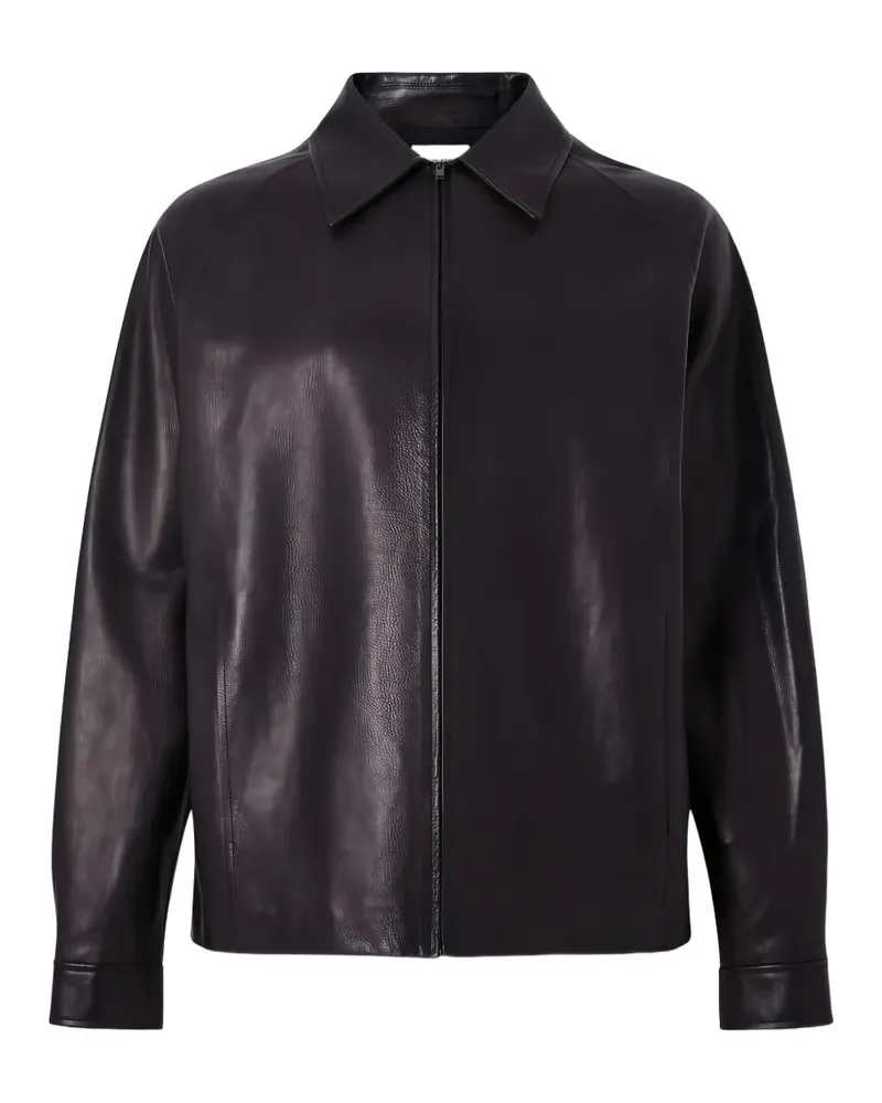 The Row leather jacket - Schwarz Schwarz