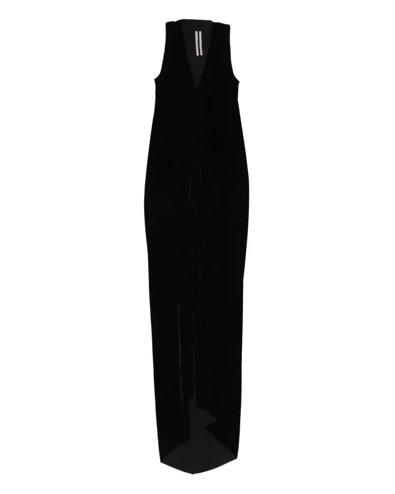Rick Owens Maxikleid mit U-Ausschnitt - Schwarz Schwarz