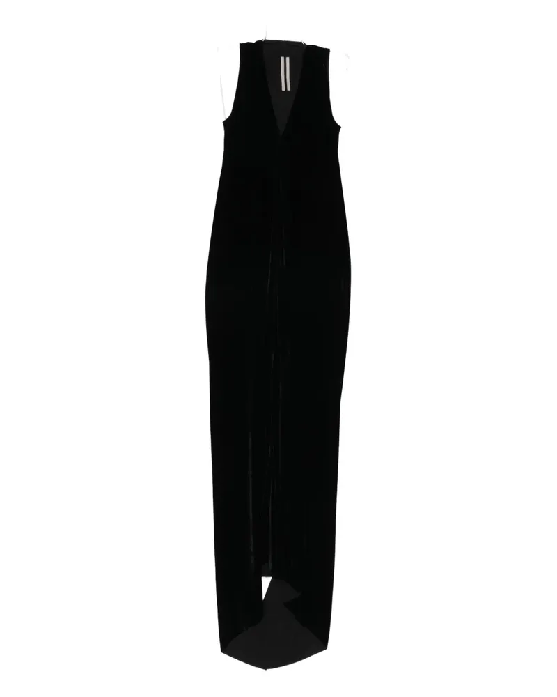 Rick Owens Maxikleid mit U-Ausschnitt - Schwarz Schwarz