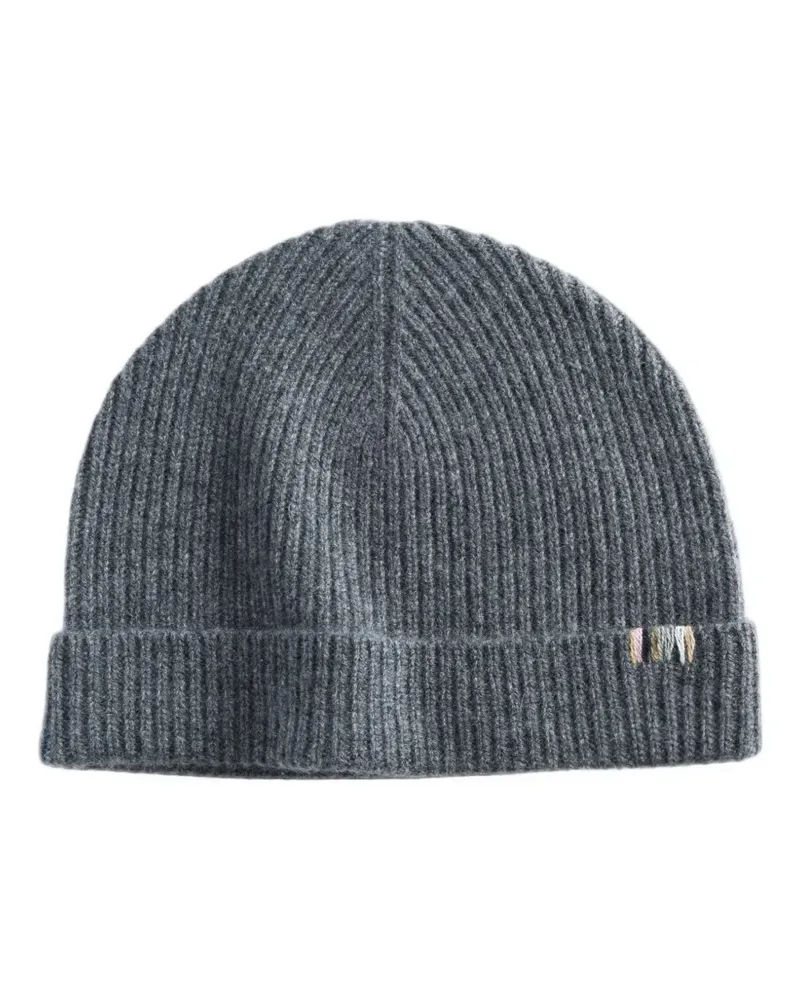 extreme cashmere Gerippte Beanie - Grau Grau