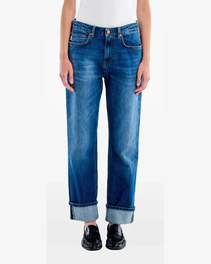 VICOLO Maggie Mom Jeans mit Umschlag - Blau Blau