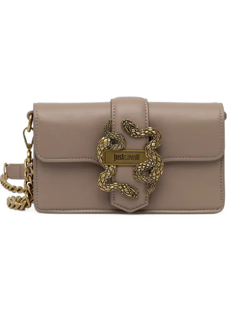 Just Cavalli Iconic Snakes cross body bag - Braun Braun
