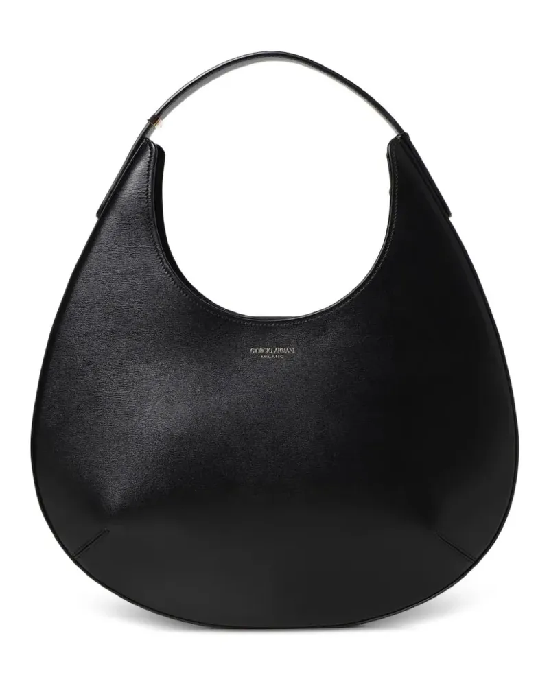 Giorgio Armani Shopper mit Logo-Stempel - Schwarz Schwarz