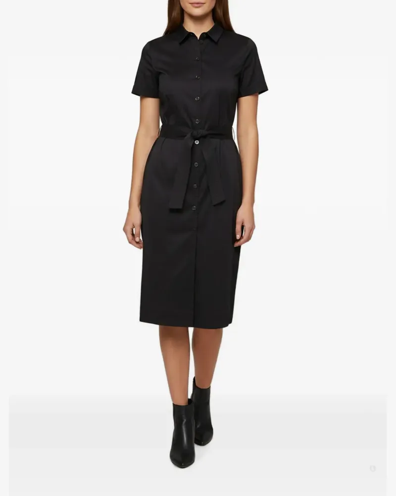 HUGO BOSS Detti belted midi dress - Blau Blau