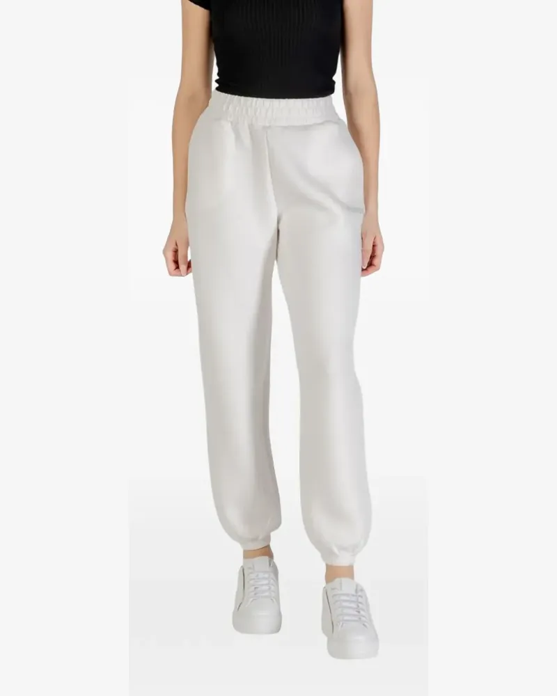 Guess rhinestone-logo track pants - Weiß Weiß
