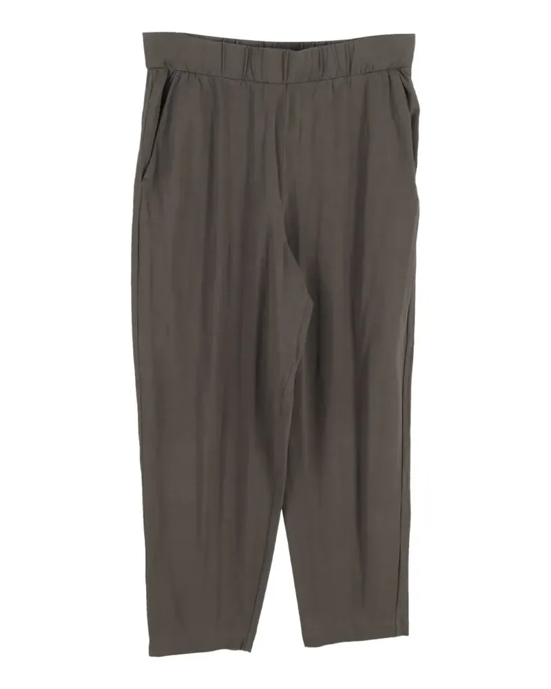 Max Mara Hose mit Raffungen - Grau Grau