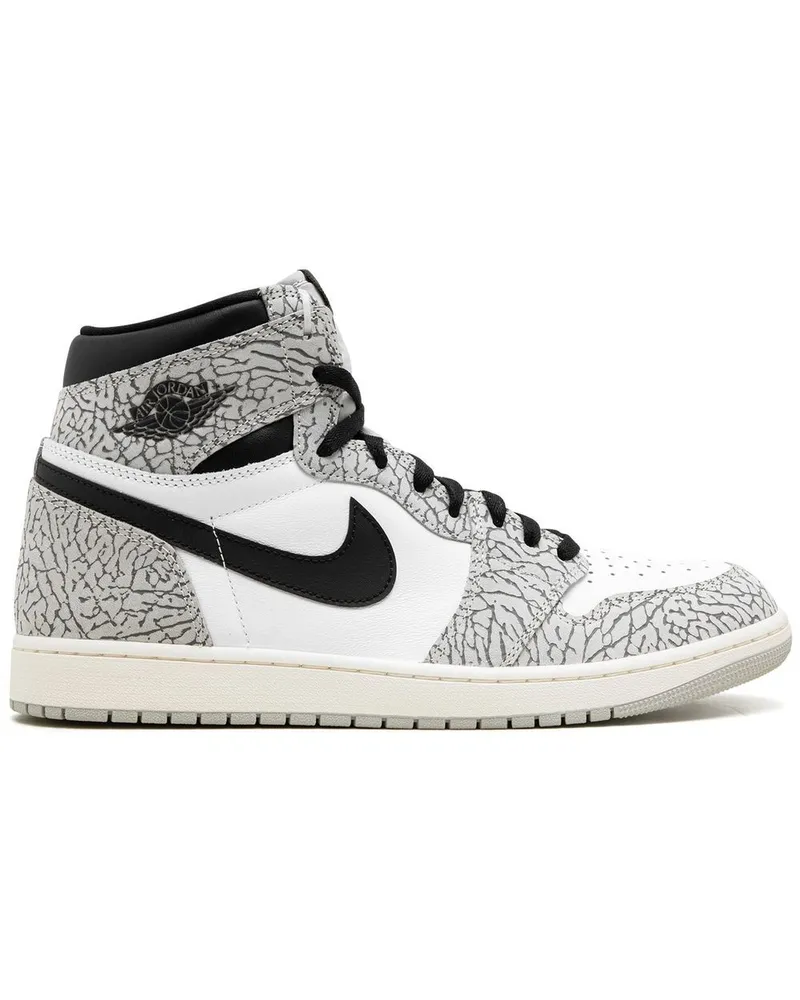 Jordan Air  1 High OG White Cement Sneakers - Grau Grau
