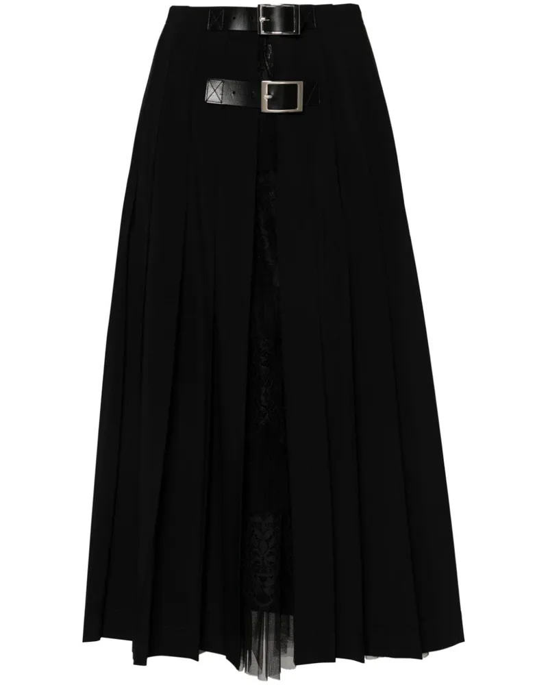 Ermanno Scervino Rock mit Falten - Schwarz Schwarz