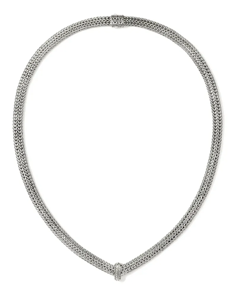 John Hardy Sterling Silver Diamond Necklace - Silber Silber