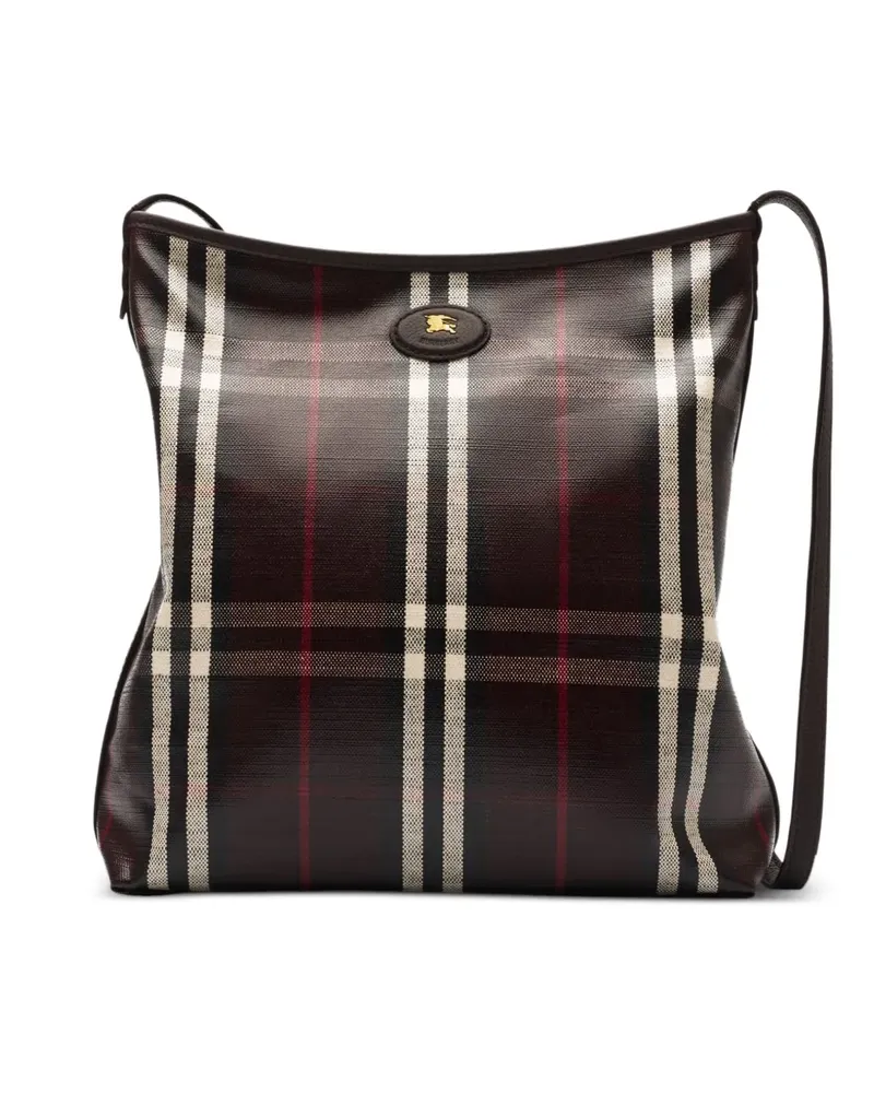Burberry Kleine Highlands Schultertasche mit Check - Braun Braun