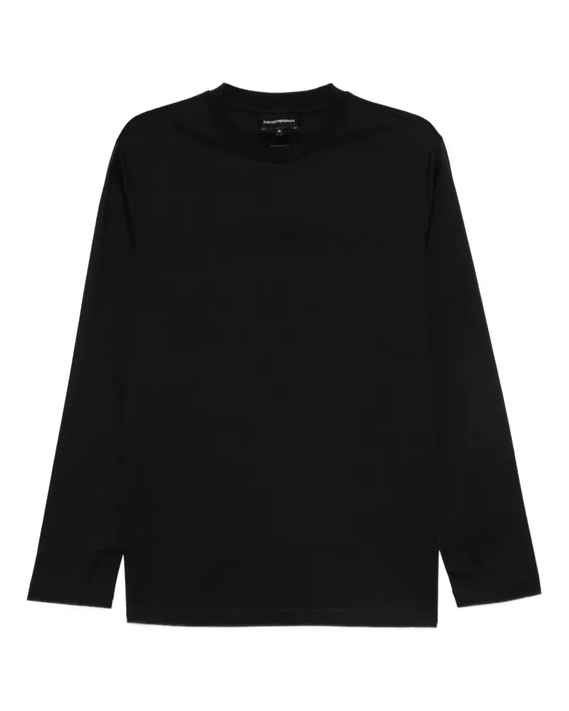 Emporio Armani Langarmshirt aus Baumwolle - Blau Blau