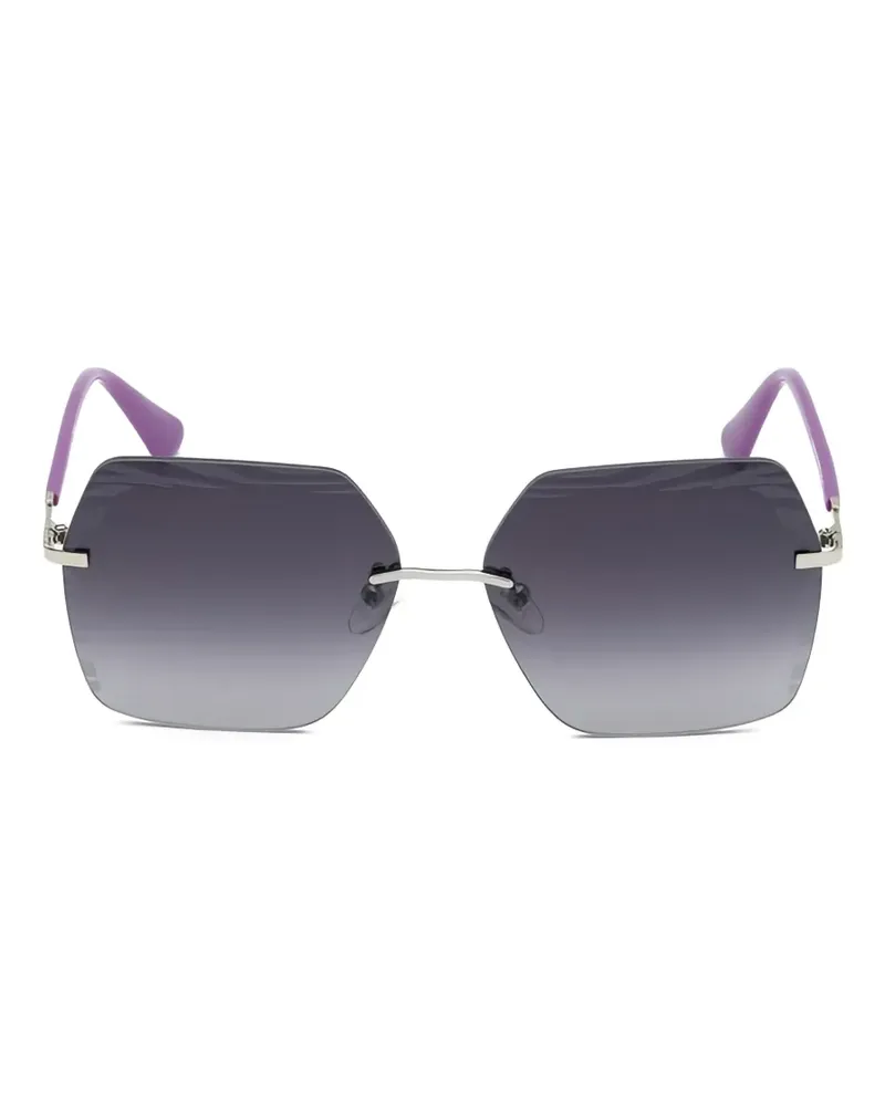 Guess geometric-frame rimless sunglasses - Grau Grau