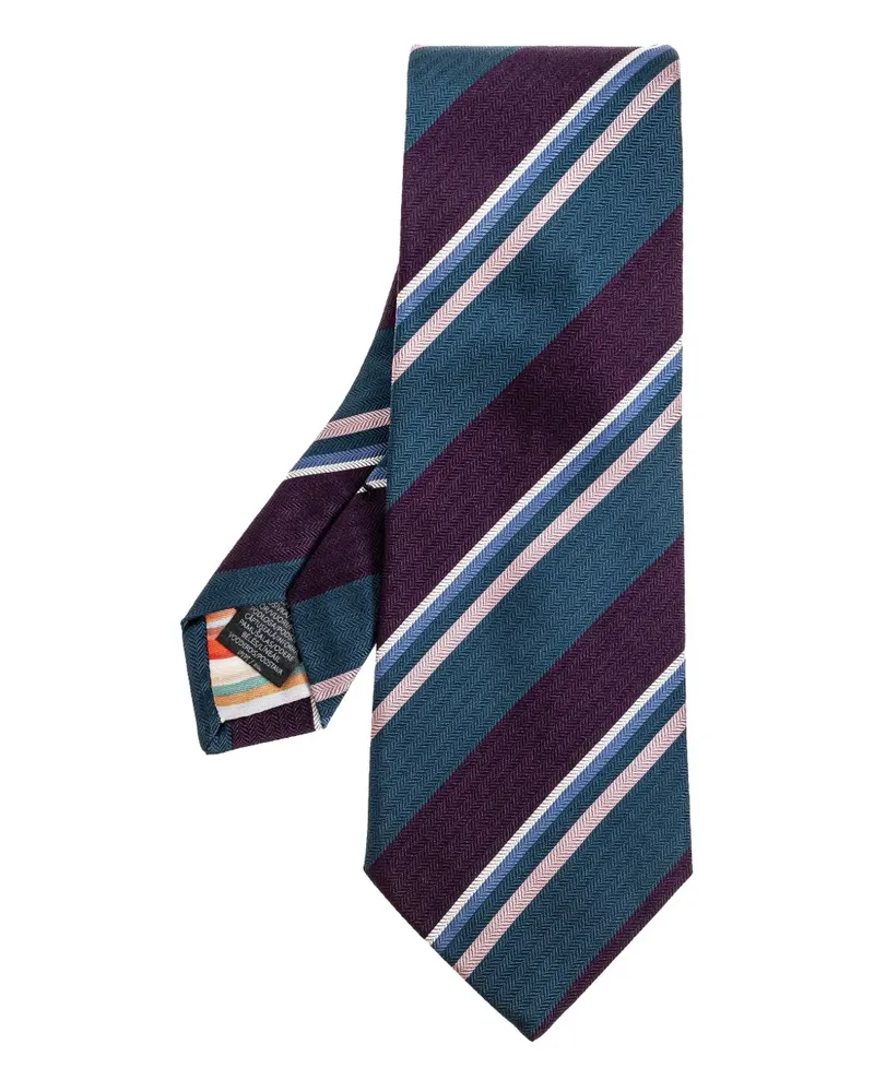 Paul Smith striped tie - Blau Blau