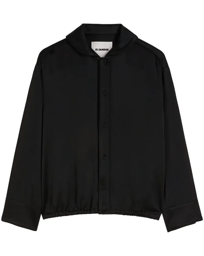 Jil Sander Hemd mit rundem Kragen - Schwarz Schwarz