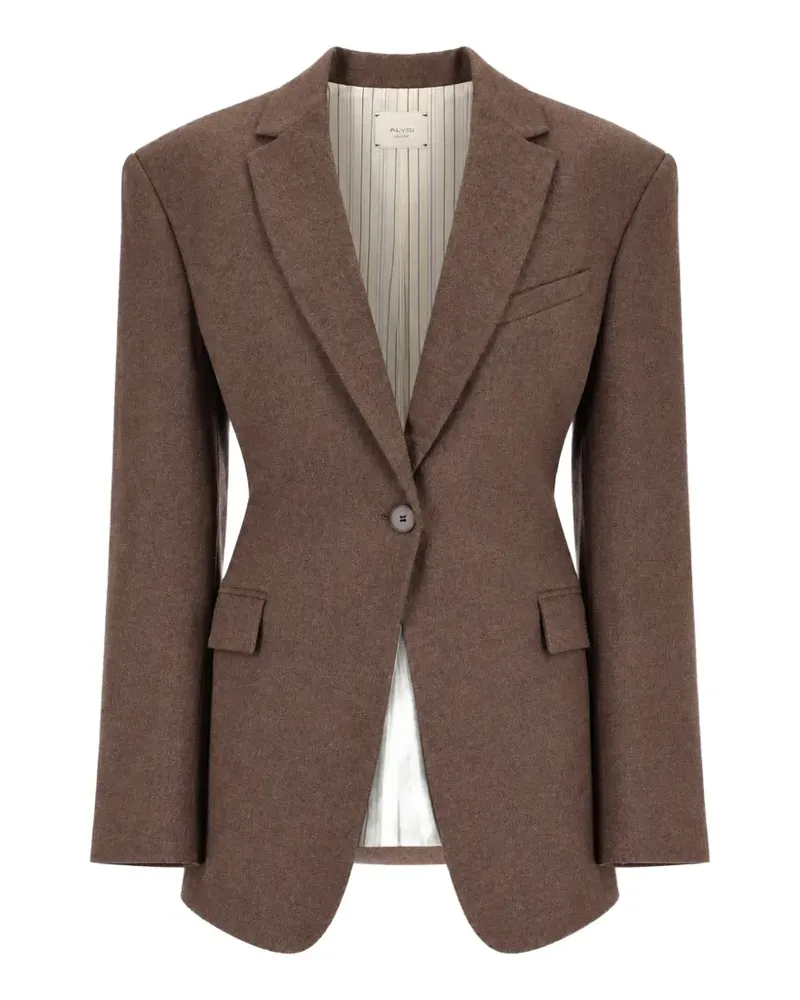 ALYSI single-breasted flannel blazer - Braun Braun