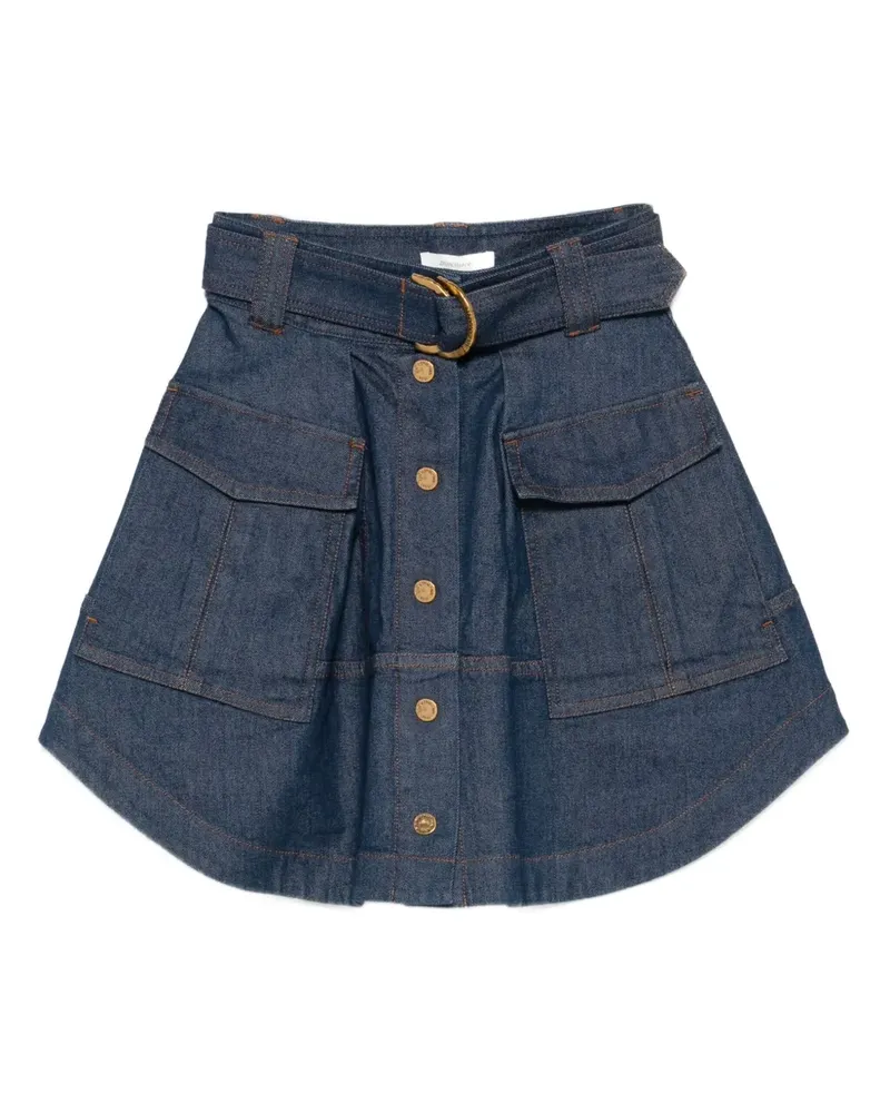 Zimmermann Rock mit aufgesetzten Taschen - Blau Blau