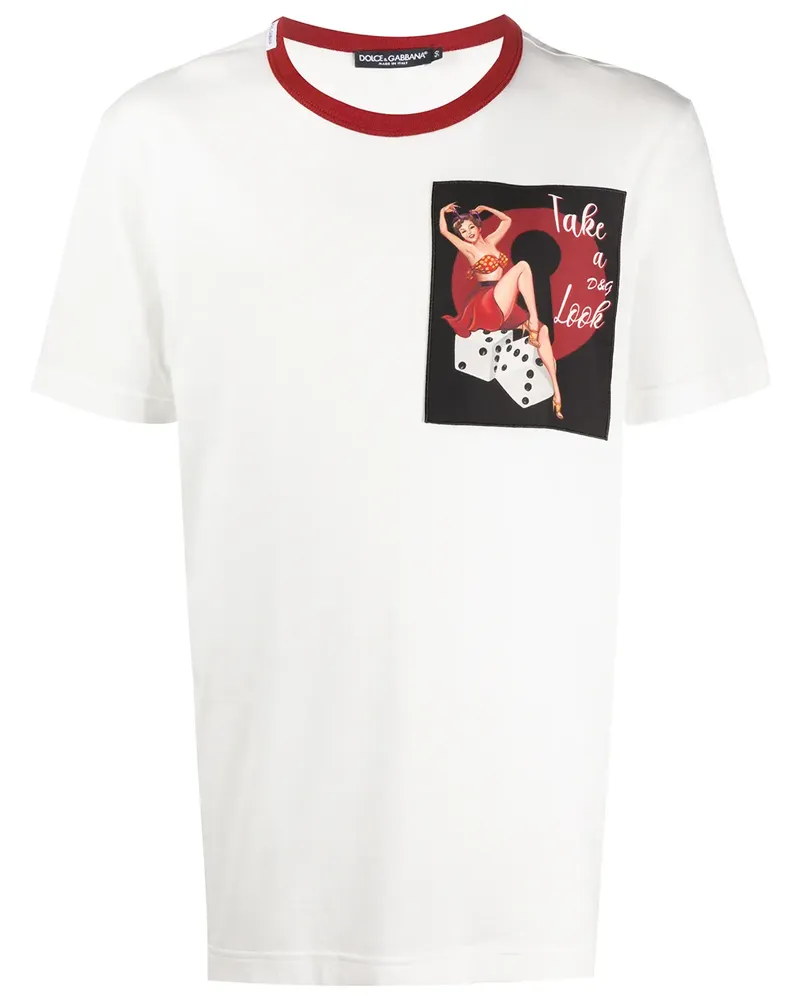 Dolce & Gabbana T-Shirt mit grafischem Print - Weiß Weiß