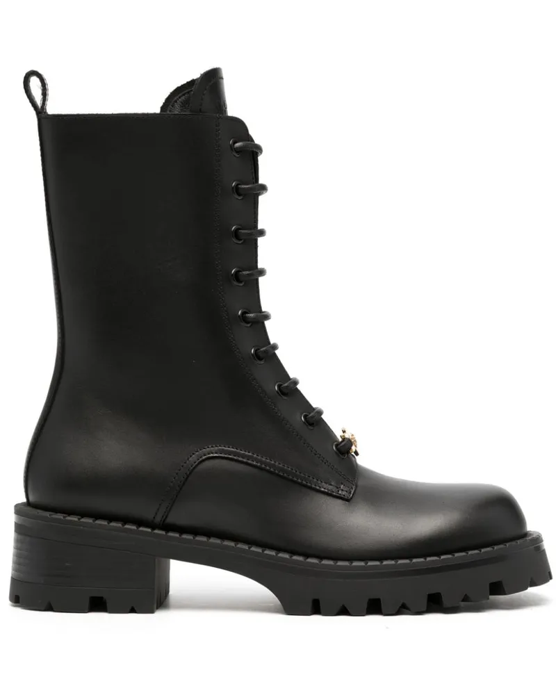 Versace Alia Stiefel mit Schnürung - Schwarz Schwarz