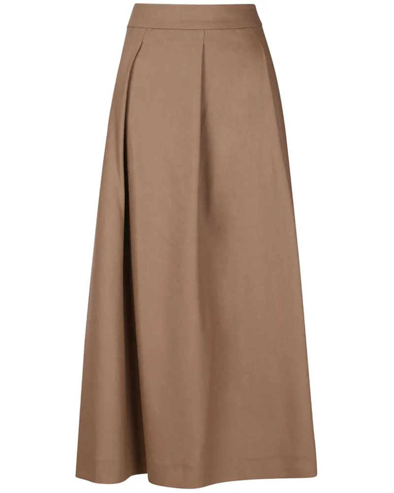 Max Mara Midirock mit Falten - Braun Braun