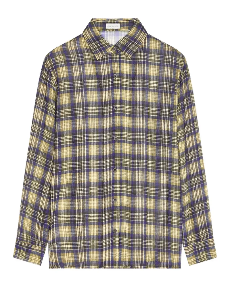 Dries van Noten Hemd mit Falten - Grün Grün