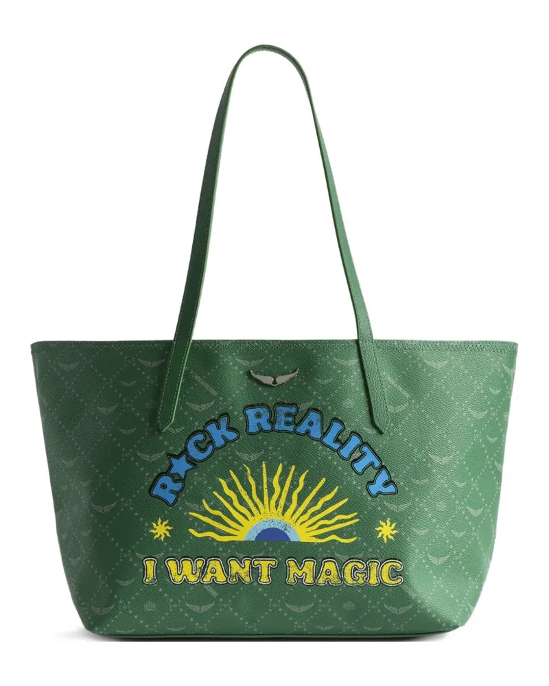 Zadig & Voltaire Shopper mit Monogramm - Grün Grün