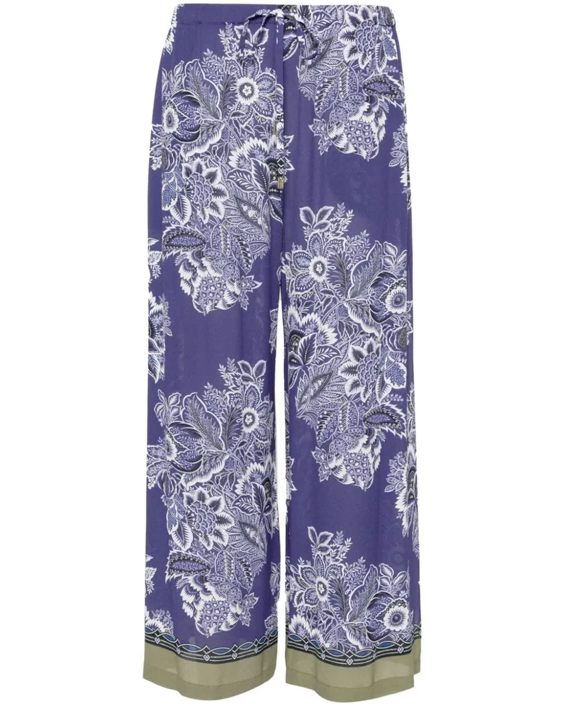 Etro Hose mit Blumenmuster - Blau Blau