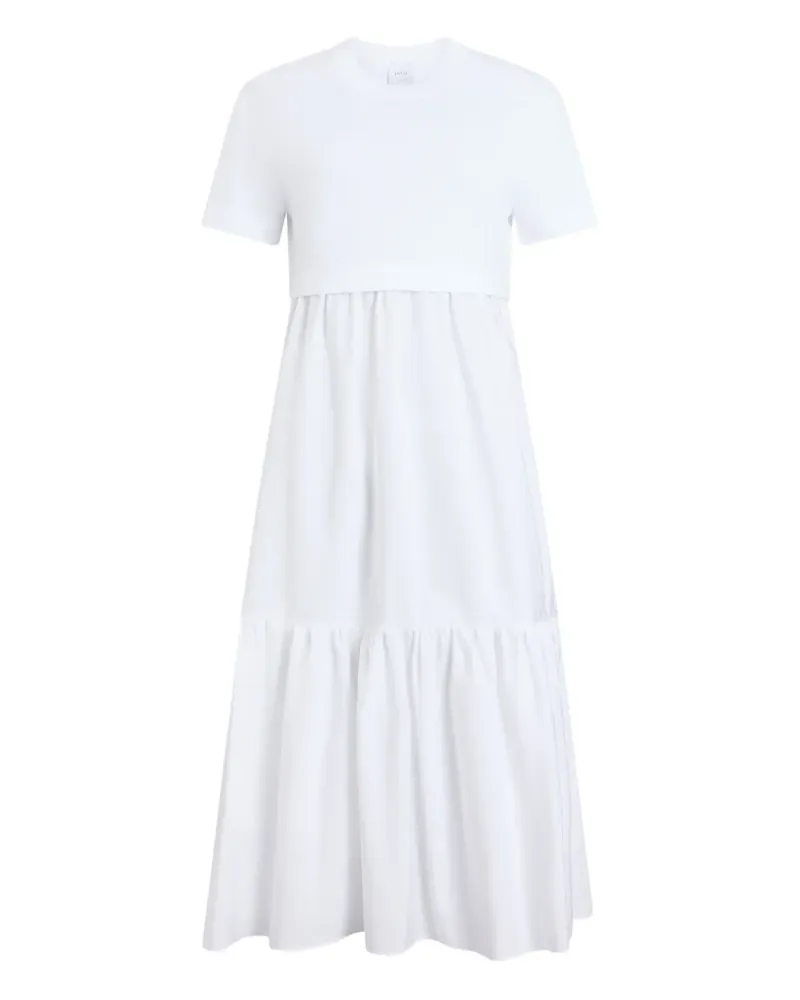Patou Midikleid mit kurzen Ärmeln - Weiß Weiß