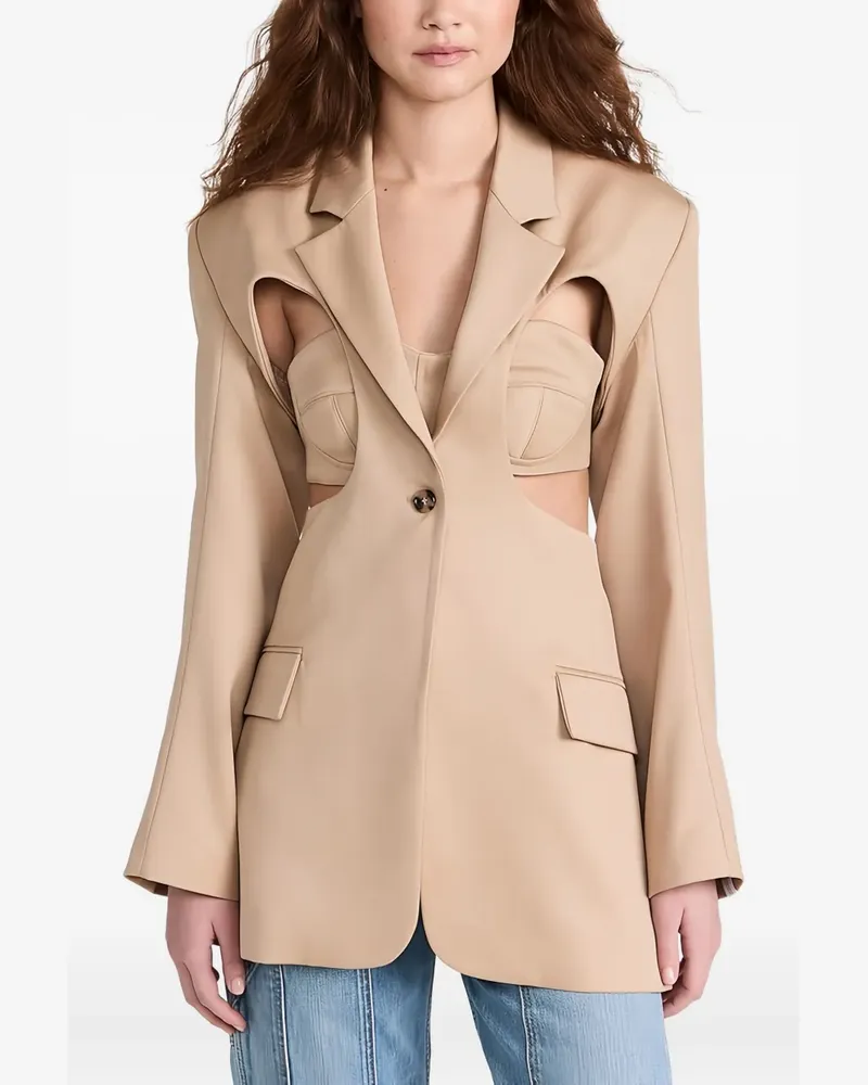 Rokh Sakko im Layering-Look - Nude Nude