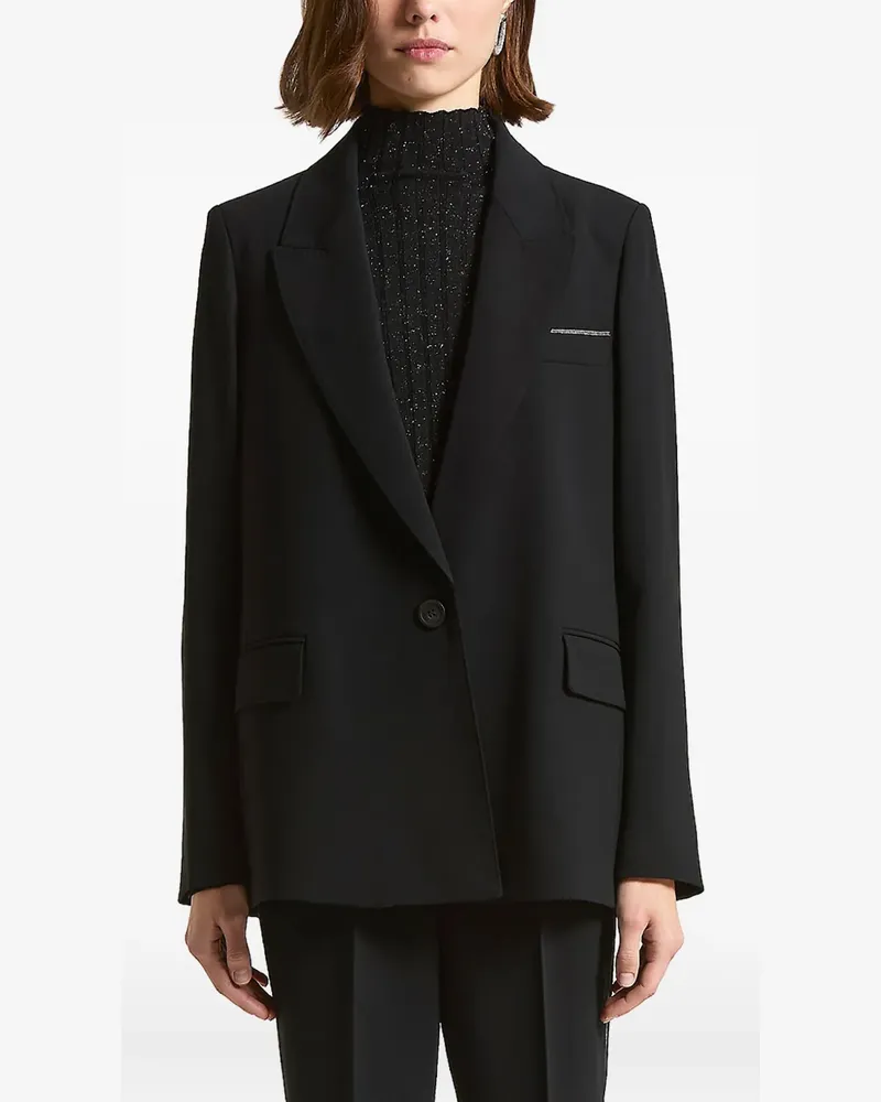 Peserico flap-pockets single-breasted blazer - Schwarz Schwarz