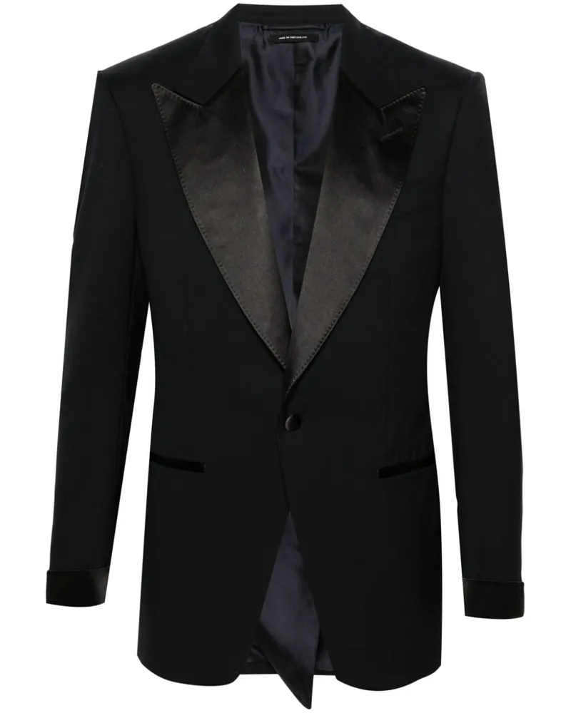 Tom Ford Wollsakko mit Ziernähten - Blau Blau