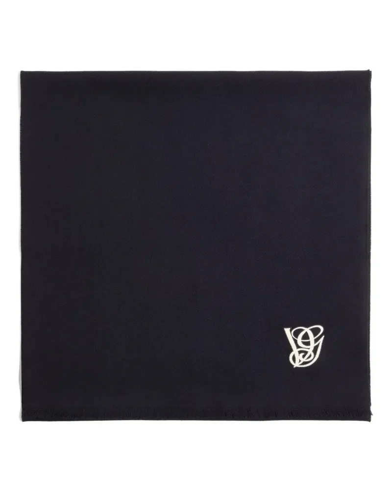 Valentino Garavani Schal mit Stickerei - Blau Blau