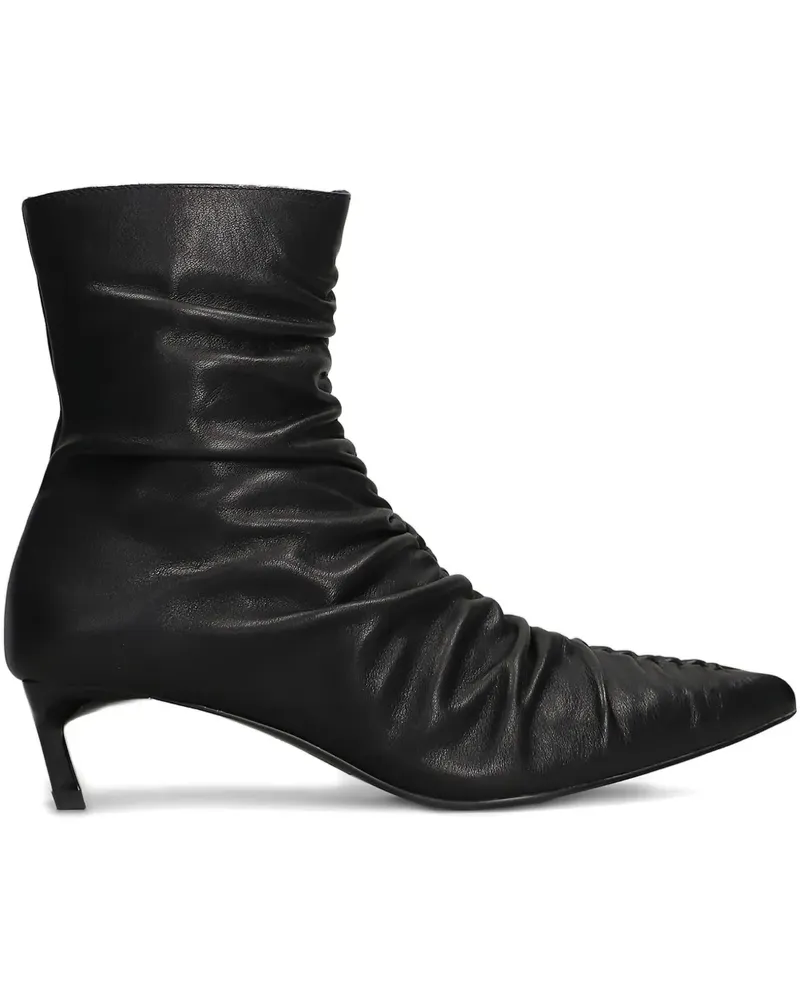 Bibi Lou ruched pointed boots - Schwarz Schwarz